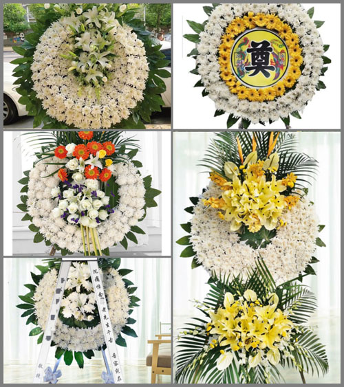 山东莱芜莱城区凤城街道孙花园村花圈速递